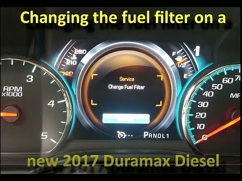 Changing the fuel filter on a New 2017 Duramax Diesel GMC or Chevy