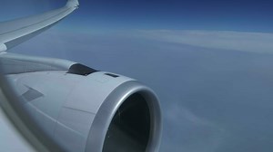 Modern Aircraft Jet Engine and the Flight