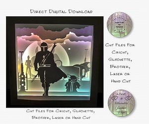 Paper Cut Shadow Box 3D Lightbox SVG PNG Star Cricut Silhouette Hand Cut Laser Layered Card Cut Files - Etsy