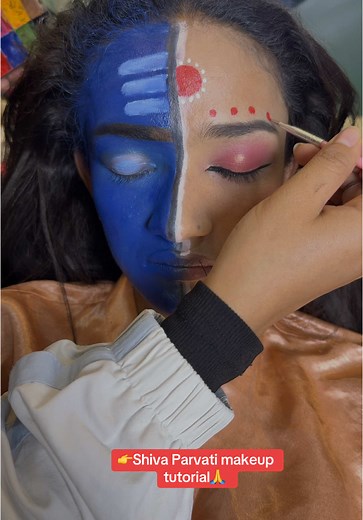 Shiva Parvati Makeup Transformation for Shivaratri