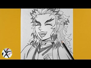 How to Draw Rengoku Step by Step – Easy Anime Pencil Drawing Tutorial