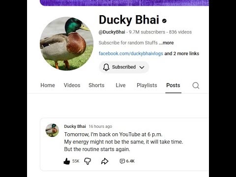 HAMLOO JEEEEEE WELCOME BACK DUCKY BAHI 😱😱😱😱😱