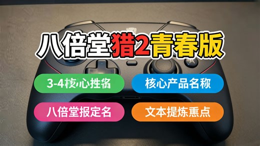八位堂8BitDo猎2青春版手柄实测：有线双模玩转PC/Steam/安卓，兼容主流游戏神器