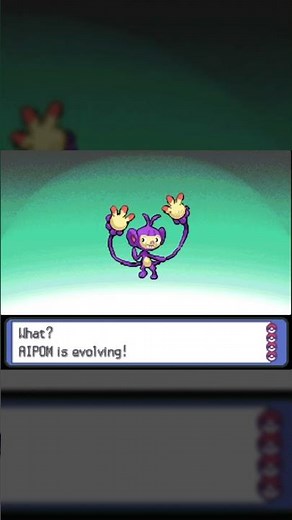 Aipom Evolution in Pokemon Platinum #Shorts