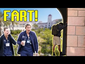 Loud WET Fart Prank on CAMPUS!