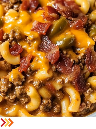 13K views · 63 reactions | One Pot Cheeseburger Macaroni A delicious and comforting cheeseburger macaroni dish made in one pot, perfect for satisfying cravings with tasty beef, cheese, and bacon. Ingredients : Beef broth 3 cups. Onion half diced. Ground beef 1 lb. Bacon 4 strips, chopped. ........ Full Recipe in Coʍmеոτ  | Cook By Book | Facebook
