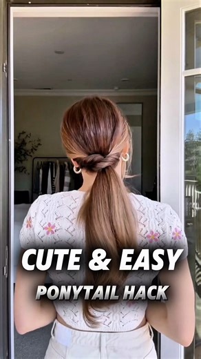cute & easy ponytail hack #2best#cute and easy #hairstyleshack #haircare #hairstyle #hairtutorial