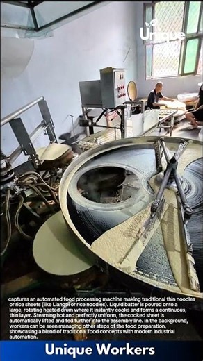 Amazing Automated Machine Making Continuous Rice Noodles