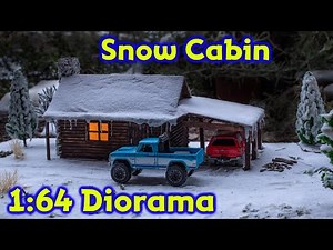 Snow Cabin Diorama 1:64