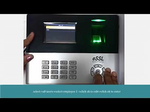 How to edit user in eSSL x990