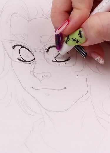 Drawing a Spooky Werewolf for Frightober 2023 #drawing #marker #ohuhu #ohuhumarkers #inktober2023