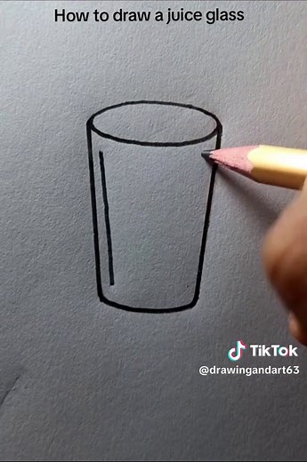 How to Draw a Juice Glass Step-by-Step