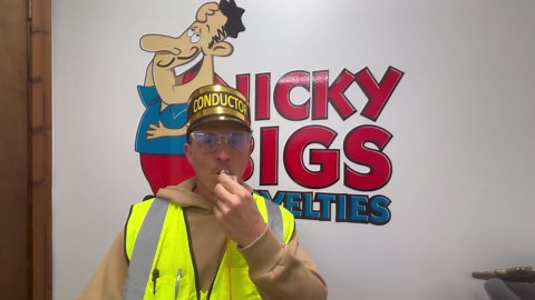 Nicky Bigs Novelties Deluxe Metal Train Conductor Whistle with Lanyard – Authentic Silver for Train Costumes, Theater, Parties & Play – Loud & Clear Sound for Engineers, Conductors & Themed Events