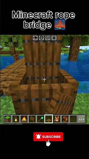 Minecraft rope bridge tutorial 🌉#minecraft #shots #minecraftbuild #viral #populer
