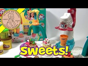 Play-Doh Magic Swirl Ice Cream Shoppe Playset # 20607, 2007 Playskool - Making Food