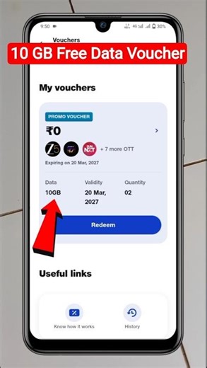 Jio Free 10gb Data Promo Voucher #shorts #youtubeshorts