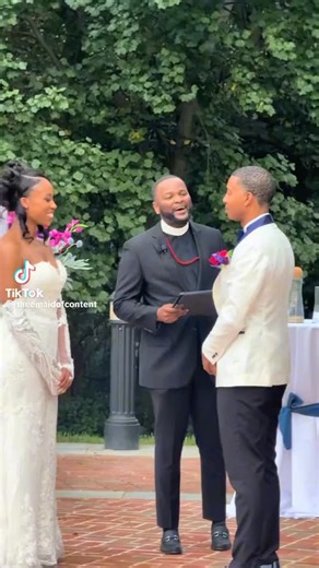 When you wake up, check your phone, and find out you accidentally went semi-viral because @_joshcrooks tried to publicly impregnate @stepwithgab at the altar. Y’all know I’m not good at keeping a straight face! 🤣🤣🤣 So proud of this amazing couple! 🎥 @theemaidofcontent | Dr. Bobby Manning
