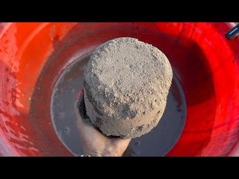 Brown dirt with soft water crumbling (sorry for sound)