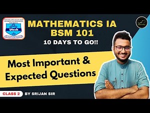 02 | Practice Session | Mathematics IA | Set 1 | MAKAUT | 1st Sem | BSM 101