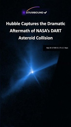 Hubble Watched an Asteroid Break Apart in Real Time , NASA's DART Collision #nasa #astronomy