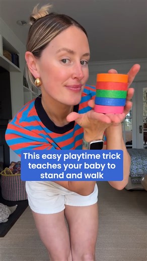 7.9K views | Walking practice disguised as playtime? Yes, please! A little tape and a few toys can be instant motivation for your kiddo to stand, cruise, or take those first wobbly steps. | BabyCenter | Facebook
