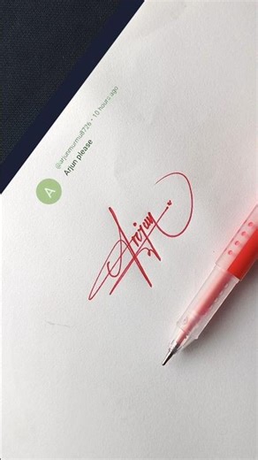 Sign your signature 'Arjun' #shorts #signature #howtosign