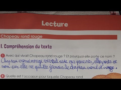 chapeau rond rouge🎀compréhension du texte/Nénuphar Cm1