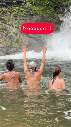 The Angel Leaped From the Top of the Waterfall!#cliffjumping #waterfall #travel #nature