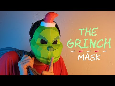 How to make The Grinch Mask using Paper - DIY Christmas Mask