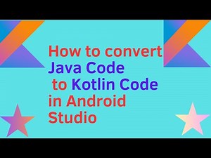 How to convert Java Code to Kotlin Code in Android Studio .