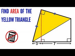 Can you find the area of the Yellow Triangle? | (Nice Geometry problem) | #math #maths