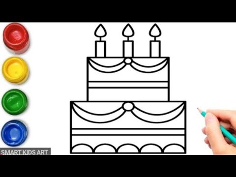How To Draw A Birthday Cake| Birthday Cake Drawing |