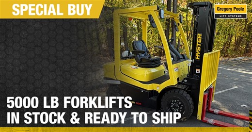 LIMITED-TIME SPECIAL BUY Get a fully equipped 5,000 lb. Cushion or Pneumatic Tire Forklift — IN STOCK & READY TO SHIP! Discounts up to $10,000 while supplies last. Fully Equipped Immediate delivery Must purchase & take delivery by Dec 31* Act fast — this deal won’t last long! Call us to lock in your savings! *Cannot be combined with other offers | Gregory Poole Lift Systems | Facebook