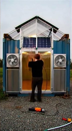 Shipping Container Greenhouse Transformation #timelapsebuild #timelapsediy #timelapserenovation