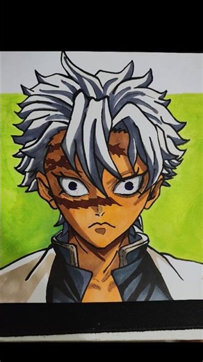 Drawing sanemi :The Wind Hashira from demon slayer (fanart) #demonslayer #sanemi