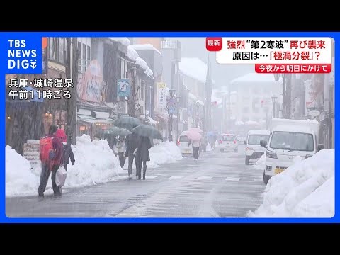 日本列島を覆う“最長寒波” 東京でも雪が…要因は「極渦分裂」｜TBS NEWS DIG