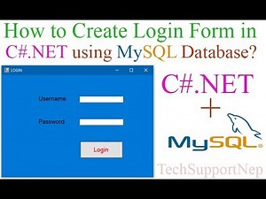 How to Create Login Form in C#.NET using MySQL Database?[With Source Code]
