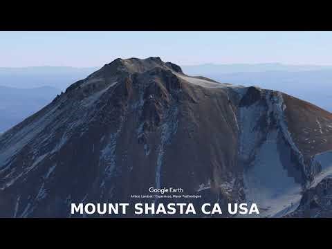 Volcanic Giant Shaping Northern California – Mount Shasta California USA #googleearthstudio