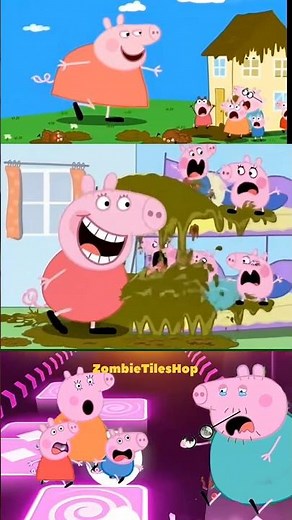 Peppa Pig Transformation dance song Tiles hop rush 🐖 #peppapig #tileshop