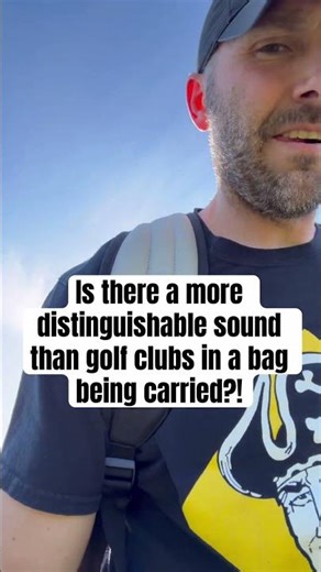 Is there a more distinct sound in golf than clubs moving around in a bag being carried? #golf