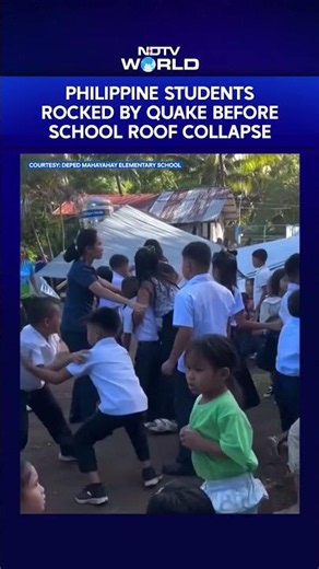 Philippines School Students Duck To Escape 7.8 Magnitude Quake As Ground Shakes & Roof Collapses