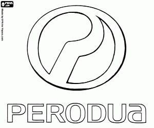 Logo Perouda para colorear, pintar e imprimir