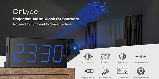 Projection Alarm Clock for Bedroom