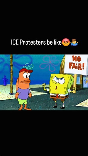 MrWeast on Instagram: "Illegal is illegal, no questions asked🇺🇲 . . #spongebobsquarepants #spongebobmemes #memes #funny #relatable #fypageシ #trendingreels #ice #immigration #illegal #protesters #protest #liberal #police #politics #krustykrab #usa #immigrationcustomsenforcement #protestors"