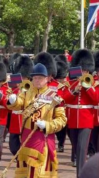Prince William on Horseback Leads Hundreds of the King’s Guard marching back to the Palace