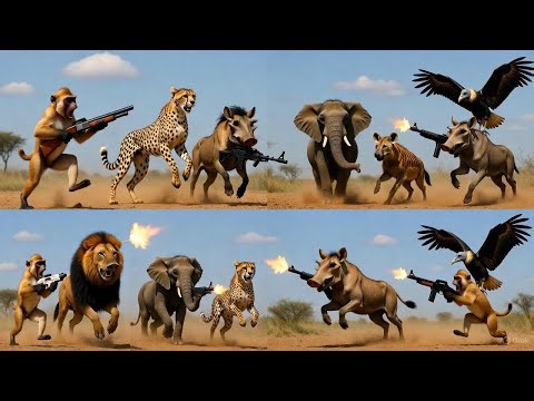 Animals With Guns Prank 😂🔥 | Warthog vs Lions | CRAZY Funny Video 2026