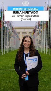 "This internship has been a transformative journey, allowing me to grow both professionally and personally. I would like to encourage young leaders, particularly those from Latin America, to apply to the UN so they can bring forward perspectives aligned with the realities experienced in our countries!" Irina Hurtado was an intern at United Nations Human Rights and this is her #InternTestimonial. 🎥 UN Video/Yushi Zhang | UN Geneva