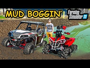 GOING MUD BOGGIN' WITH LIFTED ATV'S! | Farming Simulator 22
