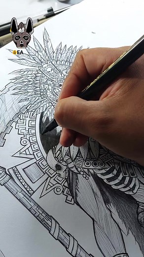 Dibujo de Quetzalcoatl: Arte Mexicano y Tatuajes Aztecas