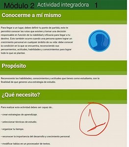 Actividad integradora 1 Conocerme a mí mismo Módulo 2